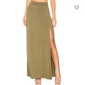 Revolve Maxi Skirt - SARAH SKIRT IN OLIVE